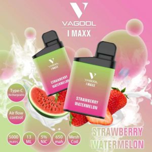 Vagool imaxx 5000 puffs disposable vape device 0mg/20mg/30mg/50mg Nicotine Strength Custom(Strawberry watermelon)