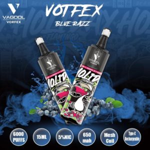 Vagool Vorfex 6000 puffs disposable vape device wholesale (Blue Razz)