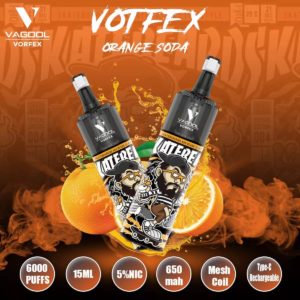Vagool Vorfex 6000 puffs disposable vape device wholesale (Orange Soda)